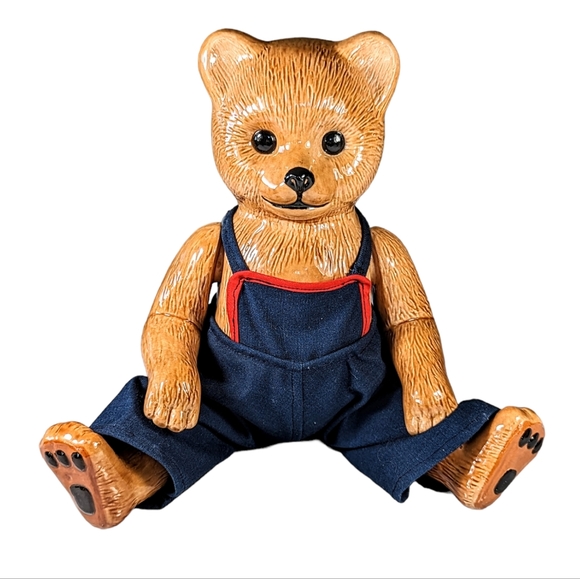 Honey Bear Market Vintage Ceramic Bear Jointed Made In Vermont Hand Made 13 in - Picture 1 of 12